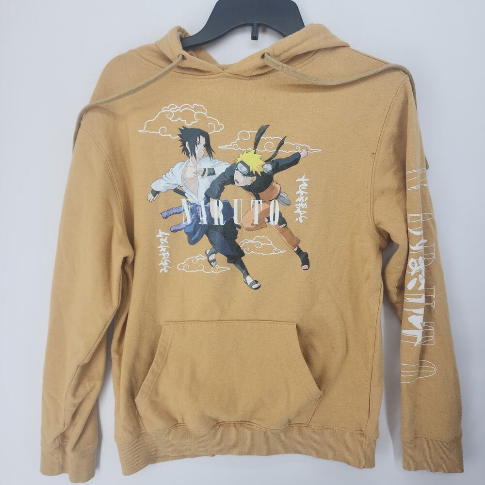 Naruto Shippuden Naruto vs Sasuke Anime Crewneck Sweatshirt Tan Sm
